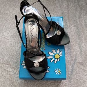 Black Open Toe High Heels